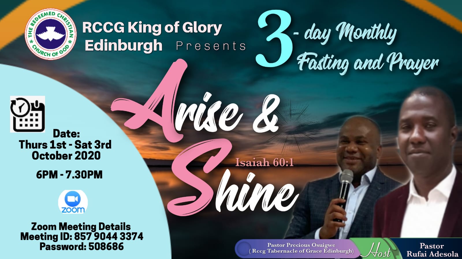 Special 3-Day Fasting and Prayer, October 2020